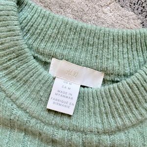 Cropped sage sweater.